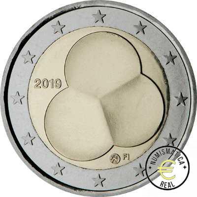 FINLANDIA 2019 2 EUROS CONMEMORATIVA UNC - LEY DE CONSTITUCION DE 1919 - S/C.