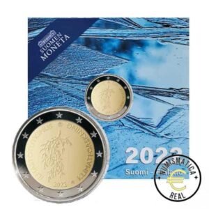FINLANDIA 2022 2 EUROS CONMEMORATIVA PROOF - INVESTIGACION CLIMATICA EN FINLANDIA - EN ESTUCHE OFICIAL - PP.