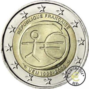 FRANCIA 2009 2 EUROS CONMEMORATIVA UNC - 10 ANIV. DE LA UNION EUROPEA - EMU - S/C.