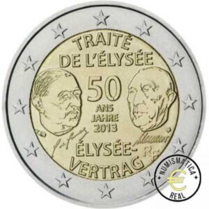 FRANCIA 2013 2 EUROS CONMEMORATIVA UNC - TRATADO DE ELYSEO - S/C.