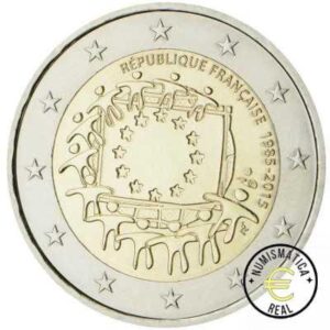FRANCIA 2015 2 EUROS CONMEMORATIVA UNC - 30 ANIV. DE LA BANDERA EUROPEA - S/C.