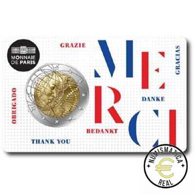 3x FRANCIA 2020 2 EUROS CONMEMORATIVA UNC - TRIO MODELOS INVESTIGACION MEDICA 3 MODELOS (EN COINCARD) - S/C. - Imagen 5