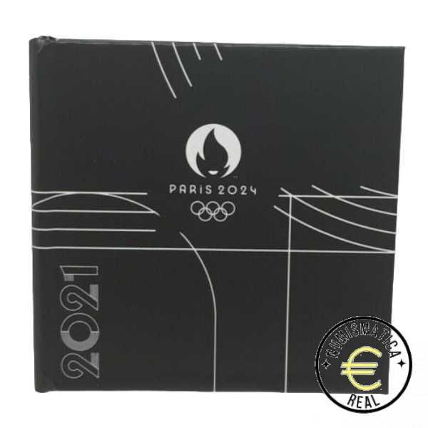 FRANCIA 2021 2 EUROS CONMEMORATIVA PROOF - JUEGOS OLIMPICOS PARIS 2024 1 ED. - EN ESTUCHE PP. - Imagen 2