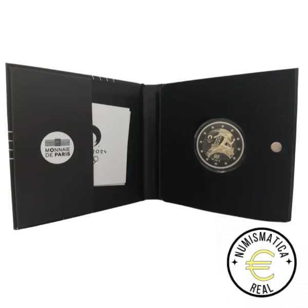 FRANCIA 2021 2 EUROS CONMEMORATIVA PROOF - JUEGOS OLIMPICOS PARIS 2024 1 ED. - EN ESTUCHE PP.