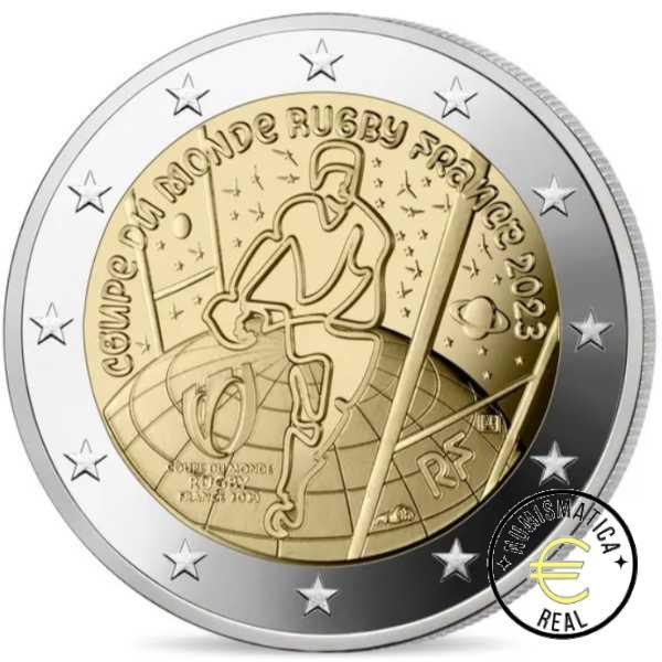 FRANCIA 2023 2 EUROS CONMEMORATIVA UNC "COPA MUNDIAL DE RUGBY" S/C.