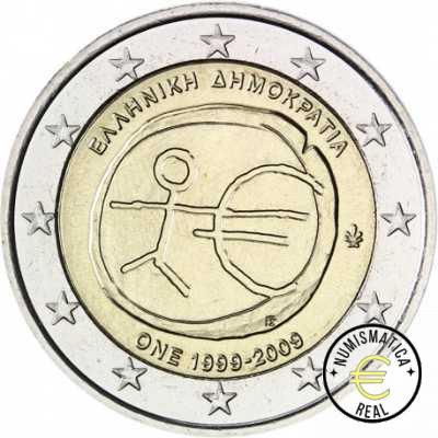GRECIA 2009 2 EUROS CONMEMORATIVA UNC - 10 ANIV. DE LA UNION EUROPEA - EMU - S/C.