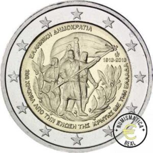 GRECIA 2013 2 EUROS CONMEMORATIVA UNC - 100 AÑOS ADHESION DE CRETA - S/C.