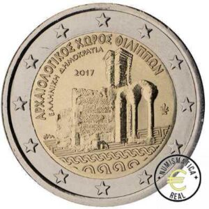 GRECIA 2017 2 EUROS CONMEMORATIVA UNC - SITIO ARQUEOLOGICO DE FILIPOS - S/C.