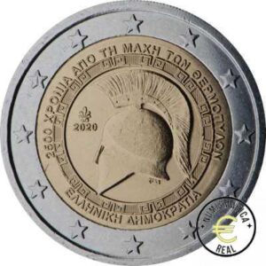 GRECIA 2020 2 EUROS CONMEMORATIVA UNC - 2500 AÑOS BATALLA DE LAS TERMOPILAS - S/C.