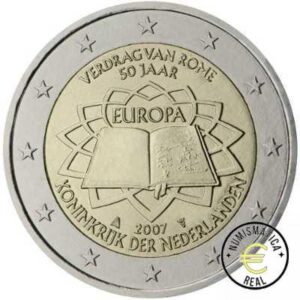 HOLANDA 2007 2 EUROS CONMEMORATIVA UNC - TRATADO DE ROMA - S/C.