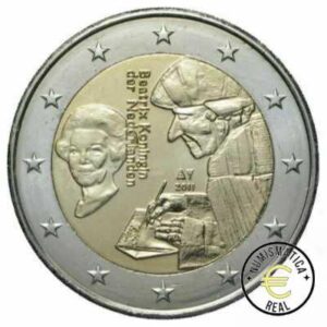 HOLANDA 2011 2 EUROS CONMEMORATIVA UNC - ERASMOS DE ROTERDAM - S/C.