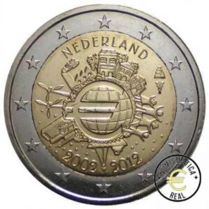 HOLANDA 2012 2 EUROS CONMEMORATIVA UNC - 10 ANIV. DE LA UNION EUROPEA - TYE - S/C.