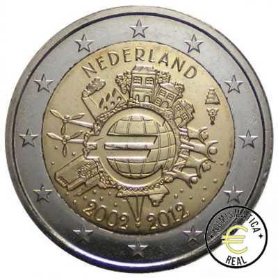 HOLANDA 2012 2 EUROS CONMEMORATIVA UNC - 10 ANIV. DE LA UNION EUROPEA - TYE - S/C.