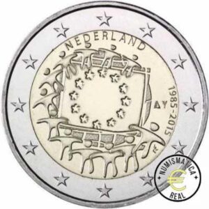 HOLANDA 2015 2 EUROS CONMEMORATIVA UNC - 30 ANIV. DE LA BANDERA EUROPEA - S/C.