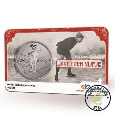 HOLANDA 2019 5 EUROS COINCARD CONMEMORATIVA - JAAP EDEN VIJFJE - BU. - Imagen 2