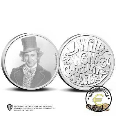 HOLANDA 2021 MEDALLA SIMILAR 5 EUROS COINCARD CONMEMORATIVA - 50 AÑOS DE WILLY WONKA Y LA FABRIA DE CHOCOLATE - BU. - Imagen 6