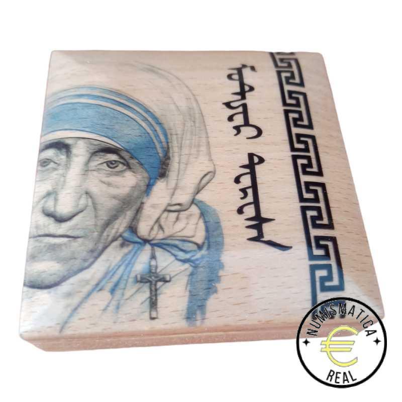 MONGOLIA 2022 1000 TOGROG - 1 Oz DE PLATA "MADRE TERESA DE CALCUTA" MONEDA EN COLOR PROOF. - Imagen 4