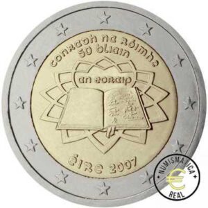IRLANDA 2007 2 EUROS CONMEMORATIVA UNC - TRATADO DE ROMA - S/C.
