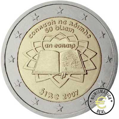 IRLANDA 2007 2 EUROS CONMEMORATIVA UNC - TRATADO DE ROMA - S/C.