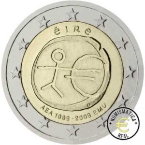 IRLANDA 2009 2 EUROS CONMEMORATIVA UNC - 10 ANIV. DE LA UNION EUROPEA - EMU - S/C.
