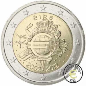 IRLANDA 2012 2 EUROS CONMEMORATIVA UNC -10 ANIV. DE LA UNION EUROPEA - TYE - S/C.