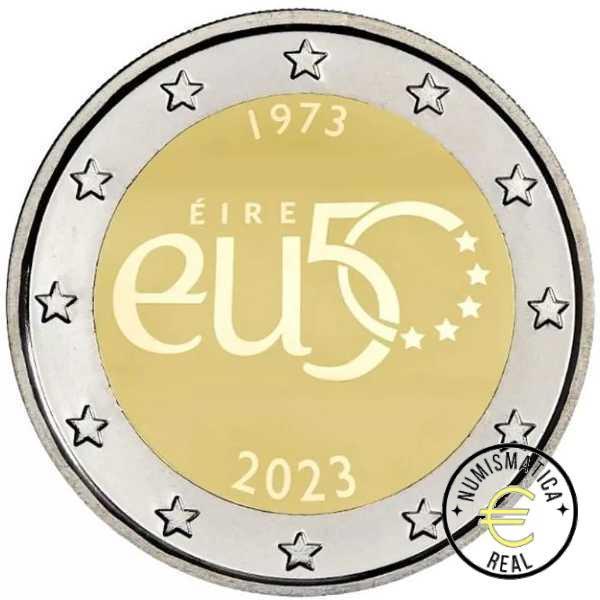 IRLANDA 2023 2 EUROS CONMEMORATIVA UNC "50 ANV. ADHESION UE" S/C.