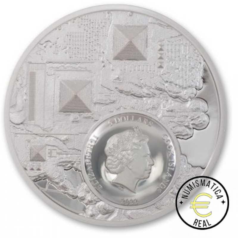 ISLAS COOK 2022 5$ DOLAR - 1 Oz DE PLATA PROOF "LEGADO DE LOS FARAONES" BE / PP. - Imagen 2