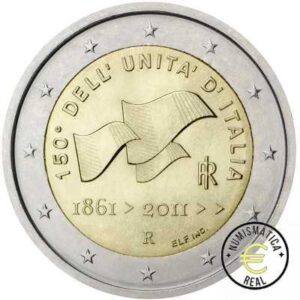ITALIA 2011 2 EUROS CONMEMORATIVA UNC - 150 ANOS DE UNIFICACION DE ITALIA - S/C.