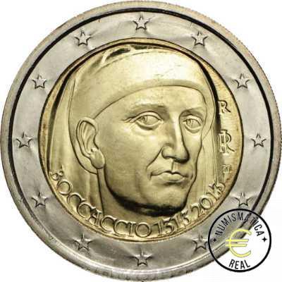 ITALIA 2013 2 EUROS CONMEMORATIVA UNC - 700 ANIVERSARIO GIOVANNI BOCCACCIO - S/C.