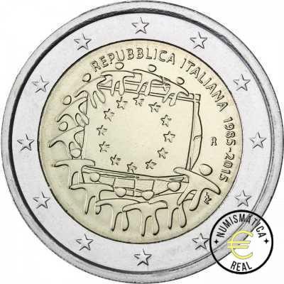 ITALIA 2015 2 EUROS CONMEMORATIVA UNC - 30 ANIV. DE LA BANDERA EUROPEA - S/C.