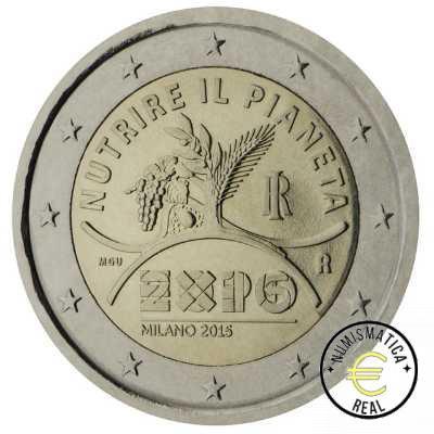 ITALIA 2015 2 EUROS CONMEMORATIVA UNC - EXPO 2015 EXPOSICION UNIVERSAL DE MILAN - S/C.