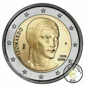 ITALIA 2019 2 EUROS CONMEMORATIVA UNC - 500 ANIVERSARIO MUERTE DE LEONARDO DA VINCI - S/C.
