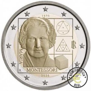 ITALIA 2020 2 EUROS CONMEMORATIVA UNC - 150 ANIV. DEL NACIMIENTO DE MARIA MONTESSORI - S/C.