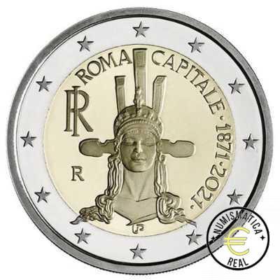 ITALIA 2021 2 EUROS CONMEMORATIVA UNC - 150 ANIV. ESTABLECIMIENTO ROMA COMO CAPITAL DE ITALIA. - S/C.