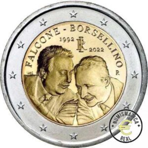 ITALIA 2022 2 EUROS CONMEMORATIVA UNC - JUECES GIOVANNI FALCONE Y PAOLO BORSELLINO - S/C.