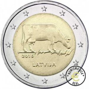 LETONIA 2016 2 EUROS CONMEMORATIVA UNC - SECTOR AGRARIO LETON - S/C.