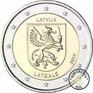 LETONIA 2017 2 EUROS CONMEMORATIVA UNC - REGION DE LATGALE - S/C.