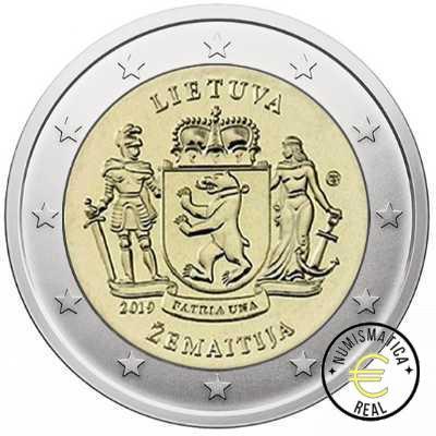 LITUANIA 2019 2 EUROS CONMEMORATIVA UNC - REGIONES ETNOGRAFICAS LITUANAS - SAMOGITIA - ZEMAITIJA - S/C.