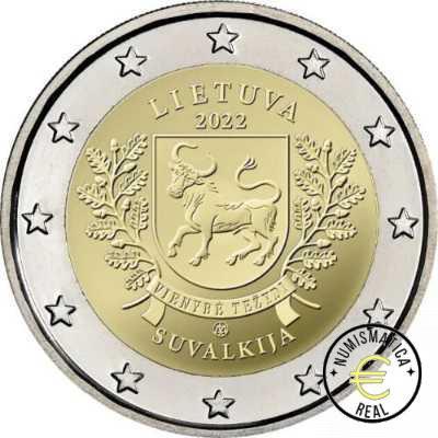LITUANIA 2022 2 EUROS CONMEMORATIVA - REGION DE SUVALKIJA - S/C.