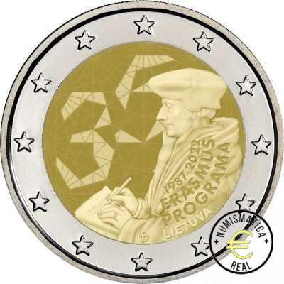 LITUANIA 2022 2 EUROS CONMEMORATIVA UNC - PROGRAMA ERASMUS - S/C.