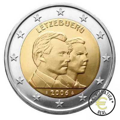 LUXEMBURGO 2006 2 EUROS CONMEMORATIVA UNC - 25 CUMPLEAÑOS DEL GRAN DUQUE GUILLERMO - S/C.