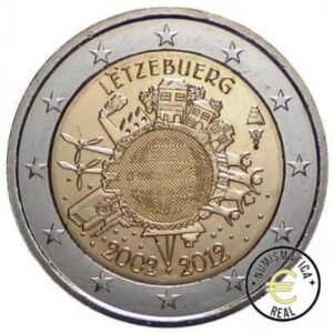 LUXEMBURGO 2012 2 EUROS CONMEMORATIVA UNC - 10 ANIV. DE LA UNION EUROPEA - TYE - S/C.