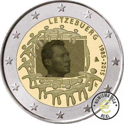 LUXEMBURGO 2015 2 EUROS CONMEMORATIVA UNC - 30 ANIV. DE LA BANDERA EUROPEA - S/C.