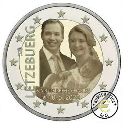 LUXEMBURGO 2020 2 EUROS CONMEMORATIVA UNC - PRINCIPE HEREDERO CHARLES - VERSION FOTO - S/C.