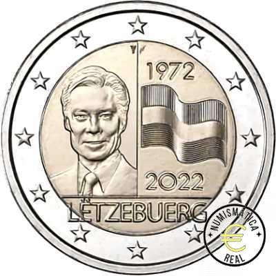 LUXEMBURGO 2022 2 EUROS CONMEMORATIVA UNC - 50º ANVIVERSARIO BANDERA EUROPEA - S/C.