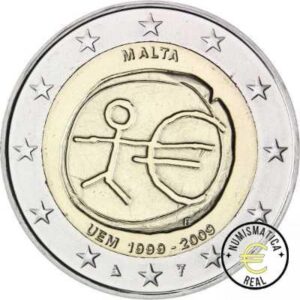 MALTA 2009 2 EUROS CONMEMORATIVA UNC -10 ANIV. DE LA UNION EUROPEA - EMU - S/C.