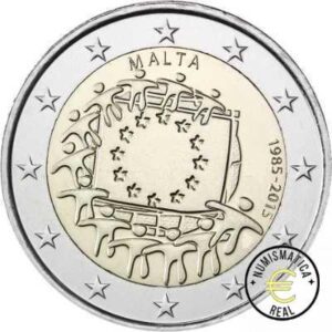 MALTA 2015 2 EUROS CONMEMORATIVA UNC - 30 ANIV. DE LA BANDERA EUROPEA - S/C.