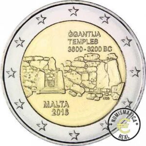 MALTA 2016 2 EUROS CONMEMORATIVA UNC - TEMPLOS DE GGANTIJA - S/C.