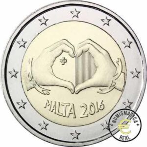 MALTA 2016 2 EUROS CONMEMORATIVA UNC - LOS NIÑOS Y LA SOLIDARIDAD - EL AMOR - S/C.