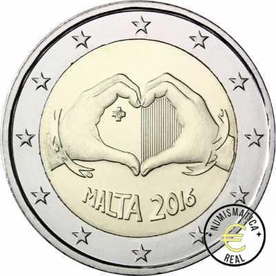 MALTA 2016 2 EUROS CONMEMORATIVA UNC - LOS NIÑOS Y LA SOLIDARIDAD - EL AMOR - S/C.
